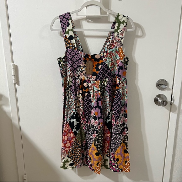 Natural Life Patchwork Sleeveless Dress - Picture 2 of 4
